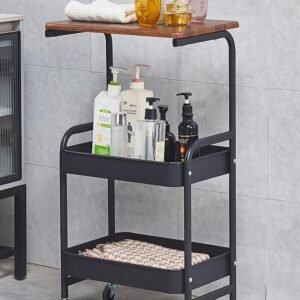 CHARIOT DE RANGEMENT 3 NIVEAUX – POLYVALENT, STYLÉ & ULTRA PRATIQUE 🛒🖤