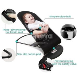 Chaise berçante 4 en 1 pour enfants, lit confortable pliable, berceau inclinable jusqu'à 3 ans.