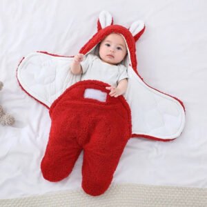 Couverture à Capuche en Coton Doux pour Bébés