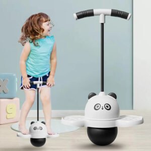 Ballon Élastique avec Poignée pour Sauter et Équilibre - Fitness et Amusement en Extérieur