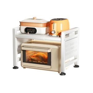Étagère Réglable pour Micro-ondes – 1 Niveau – Blanche
